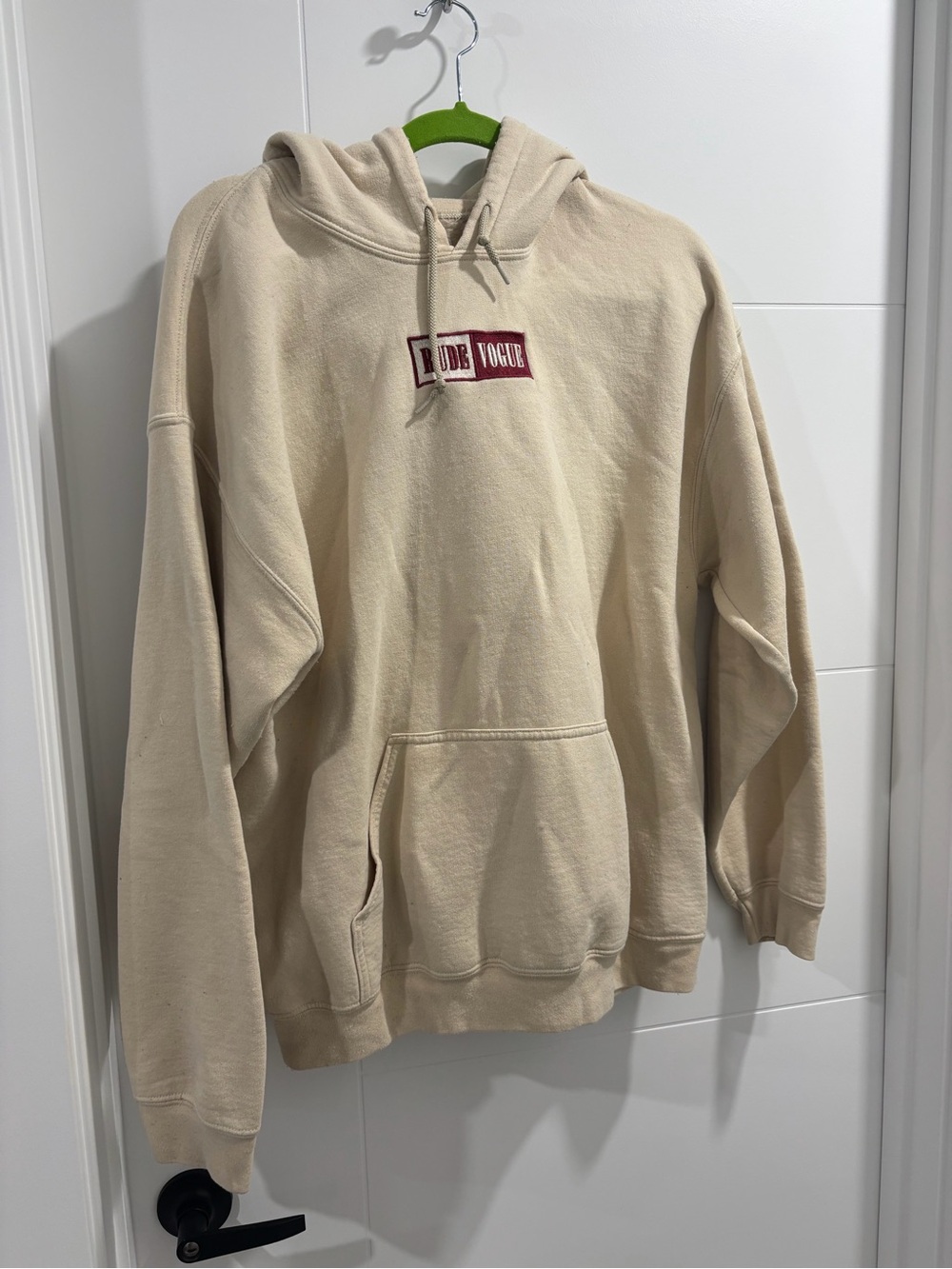 Rude Vogue Logo Beige Logo Hoodie